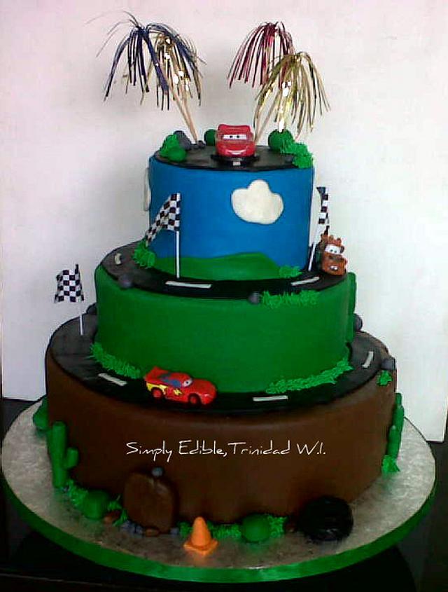 Cars Theme Cake