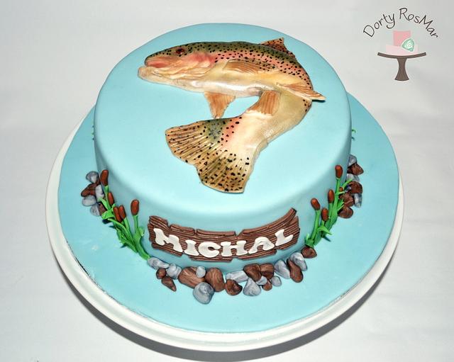 Coolest Trout Fish Birthday Cake