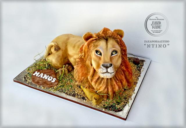 Lion Cake - Decorated Cake by Aspasia Stamou - CakesDecor