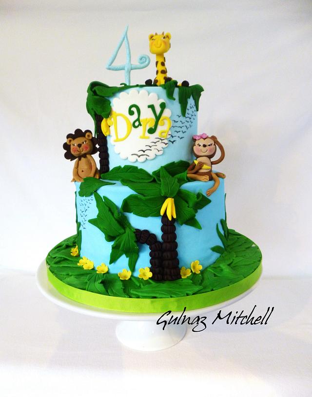 Jungle cake - Decorated Cake by Gulnaz Mitchell - CakesDecor