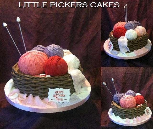 NEEDLES AT THE READY.....KNIT! Cake by little pickers CakesDecor