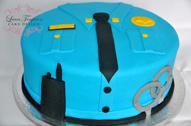 Police/CO round shirt cake | Police cakes, Cake, Police birthday cakes