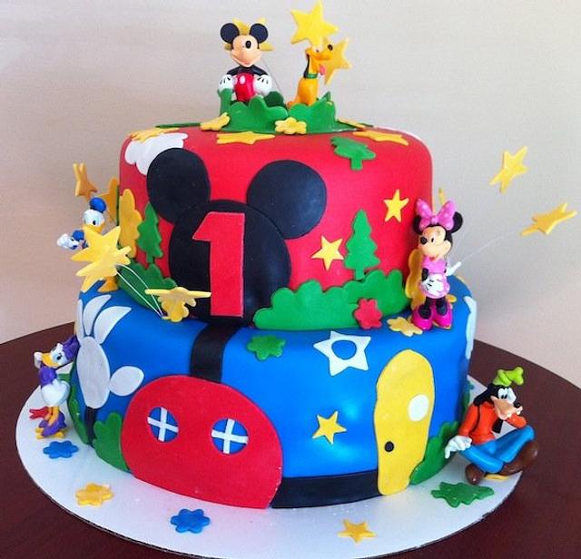 Mickey Mouse Playhouse Cake - Decorated Cake by - CakesDecor