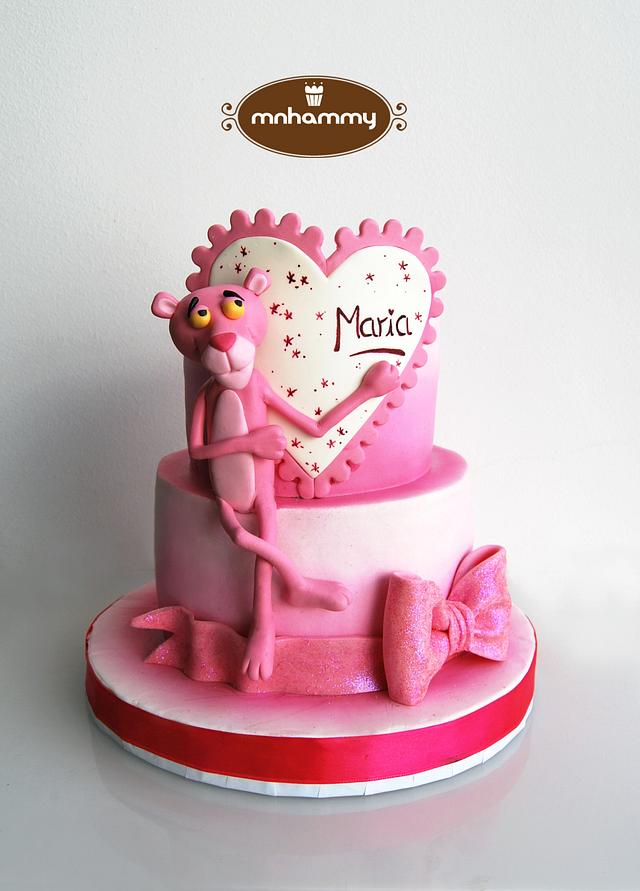 Pink Panther - Decorated Cake by Mnhammy by Sofia - CakesDecor