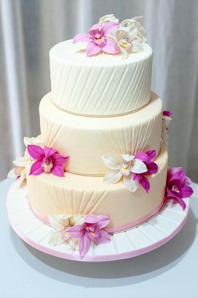 Elegant Orchids Cake - Decorated Cake by - CakesDecor