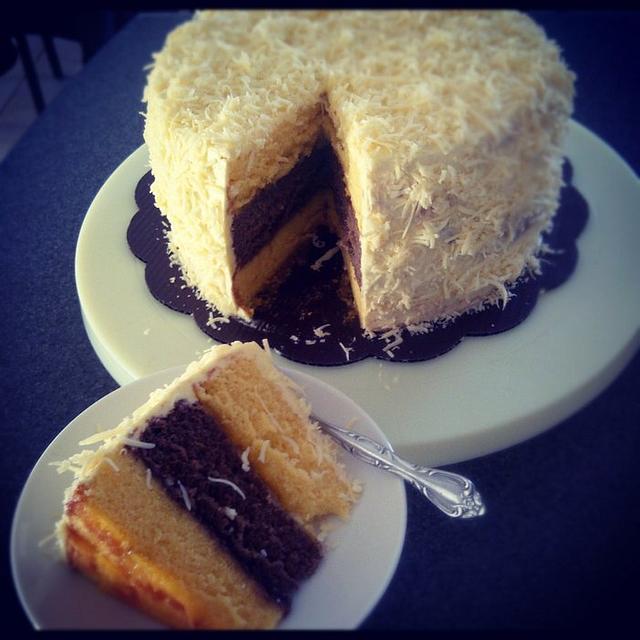 3 Layered sponge cake Decorated Cake by novita CakesDecor