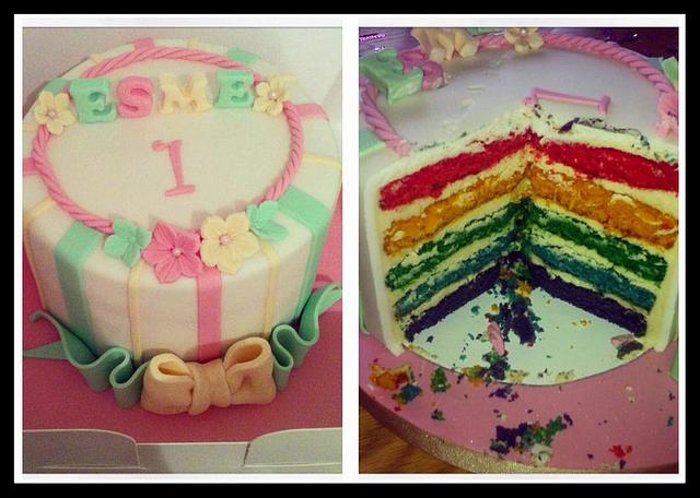 Candy stripe - rainbow cake