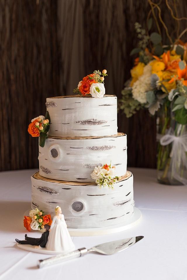 Birch cake - Decorated Cake by sweetonyou - CakesDecor