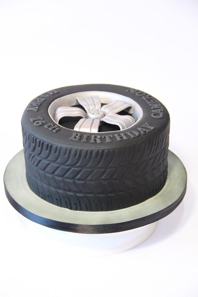 Tire cake - Decorated Cake by Cake Addict - CakesDecor