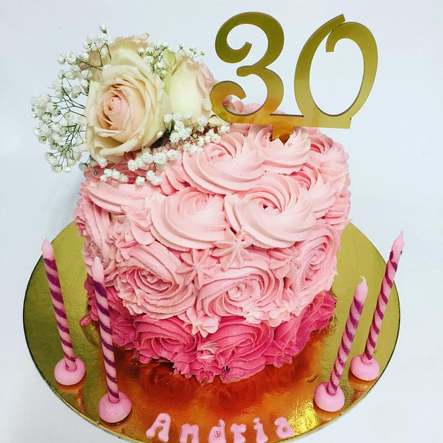 Rossette cake - Decorated Cake by Vanilla bean cakes - CakesDecor