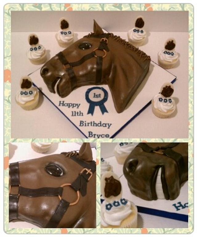 2D Head Horse Cake Cake by Sweet treats by Mary Keith CakesDecor