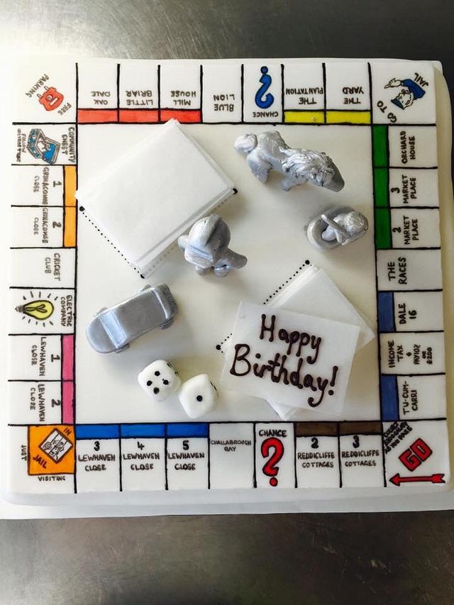 Personalised monopoly board - Cake by Tracey - CakesDecor