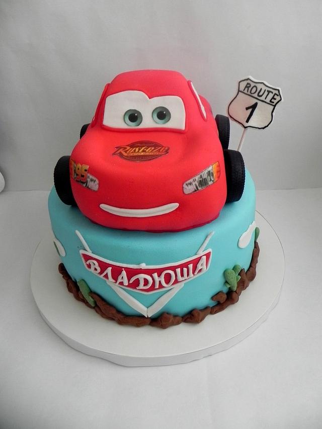 First birthday Cars - Decorated Cake by Victoria - CakesDecor