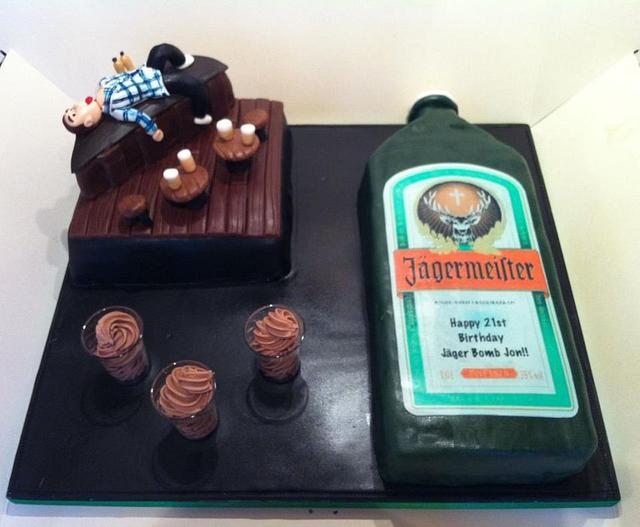 Jagermeister birthday cake chocolate orange flavour | Alcohol cake,  Birthday cake ideas for adults men, Birthday cake chocolate