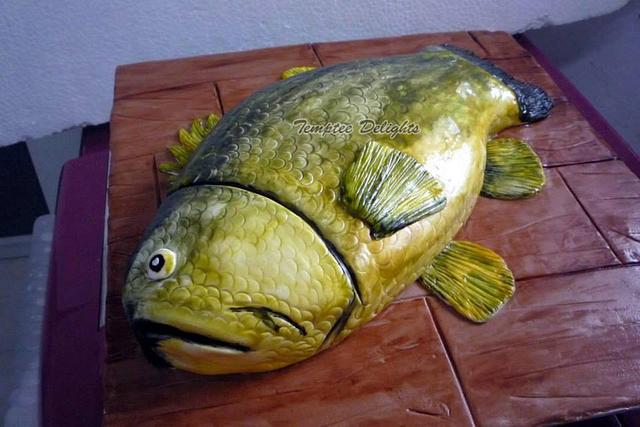 Bass Fish Cake - Decorated Cake by Anupama Ramesh - CakesDecor