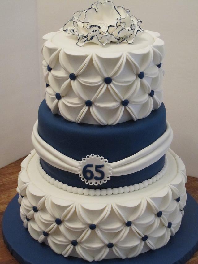 65th Anniversary Cake - cake by Sunrise Cakes - CakesDecor