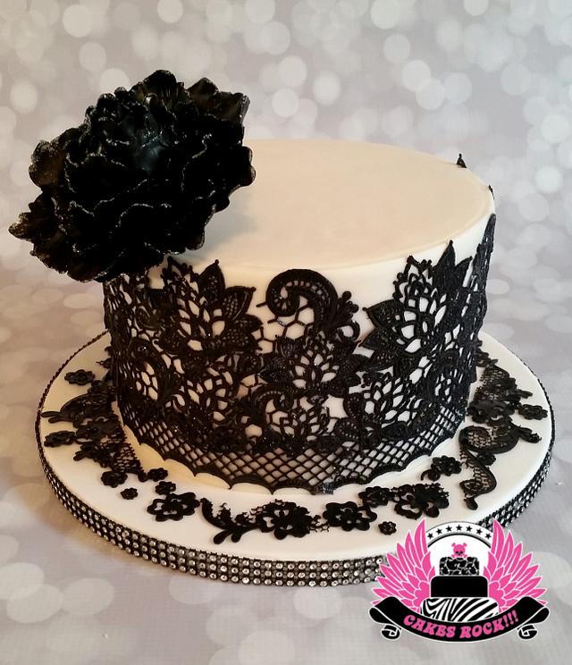 Sexy Black Lace Cake