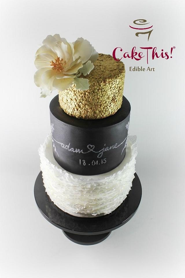 Elegant Wedding Cake - Decorated Cake by Cake This - CakesDecor