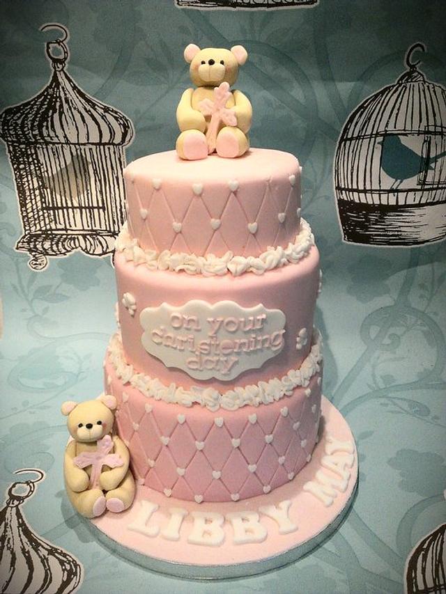 Libbys Christening Decorated Cake by Cakes galore at 24 CakesDecor