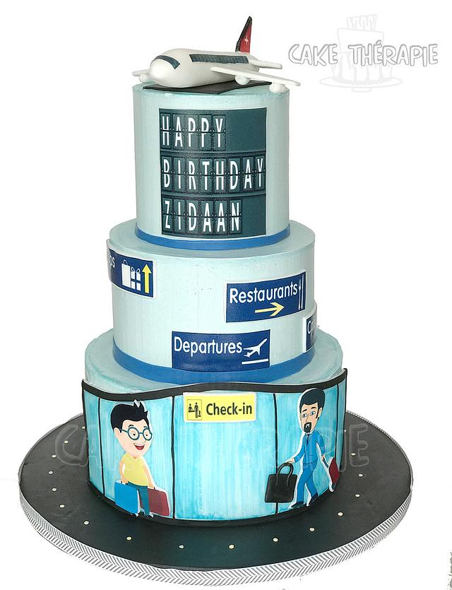 Airport themed cake Decorated Cake by Caketherapie CakesDecor