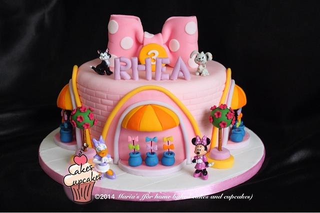 Custom Cakes by Julie: Minnie Mouse and Daisy Duck Bowtique Cake