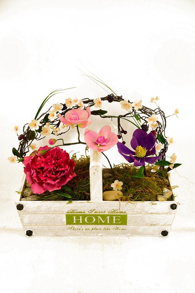 Sugar arrangement Decorated Cake by ana ioan CakesDecor