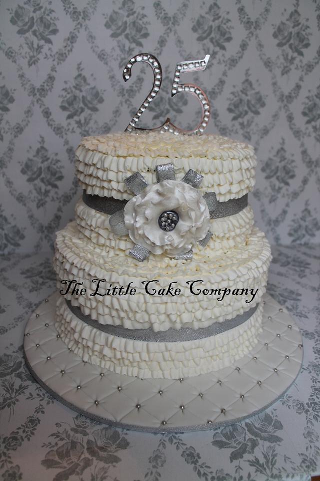25th Wedding Anniversary Cake By The Little Cake Cakesdecor