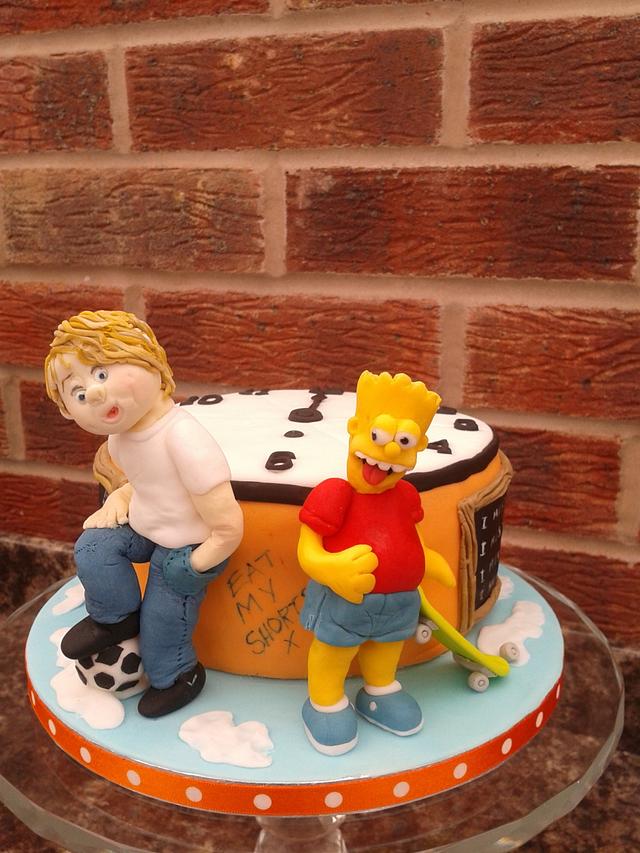 Bart Simpson Birthday cake Cake by Karen's Kakery Bart Simpson Birthday cake Cake by Karen's Kakery