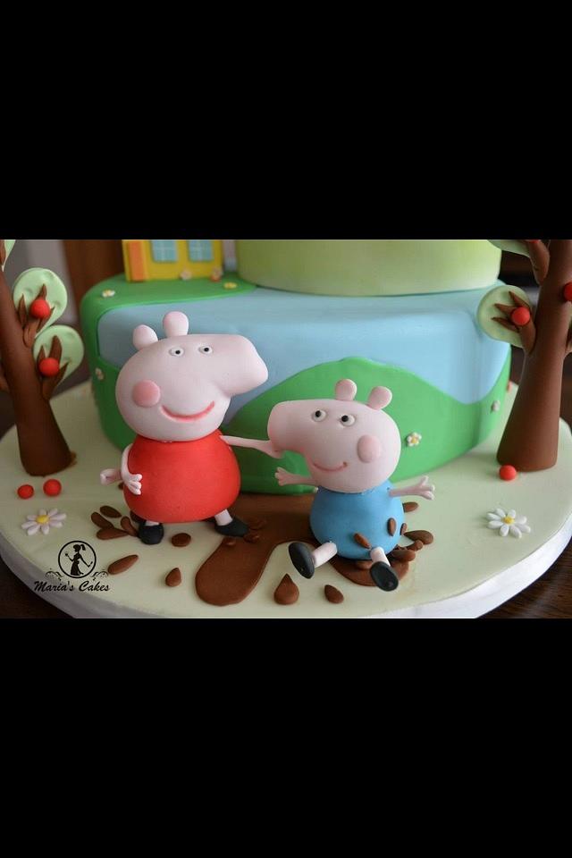 Peppa pig birthday cake - Cake by Marias-cakes - CakesDecor