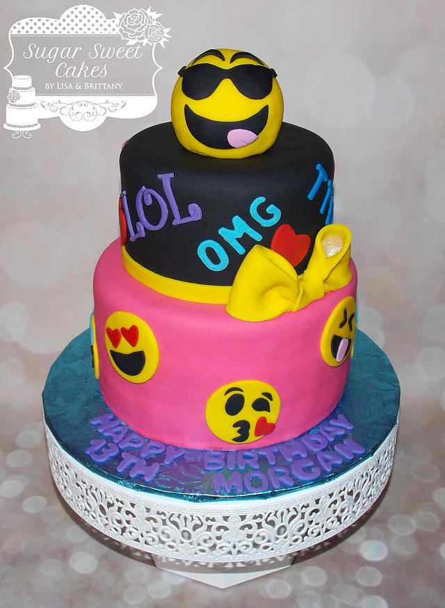 Emoji 13th Bday - Cake by Sugar Sweet Cakes - CakesDecor