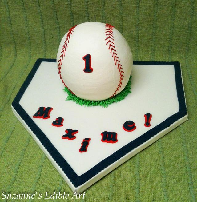 Baseball 1st Birthday cake and baseball smash cake | Baseball birthday cakes,  Baseball birthday party, Baseball first birthday