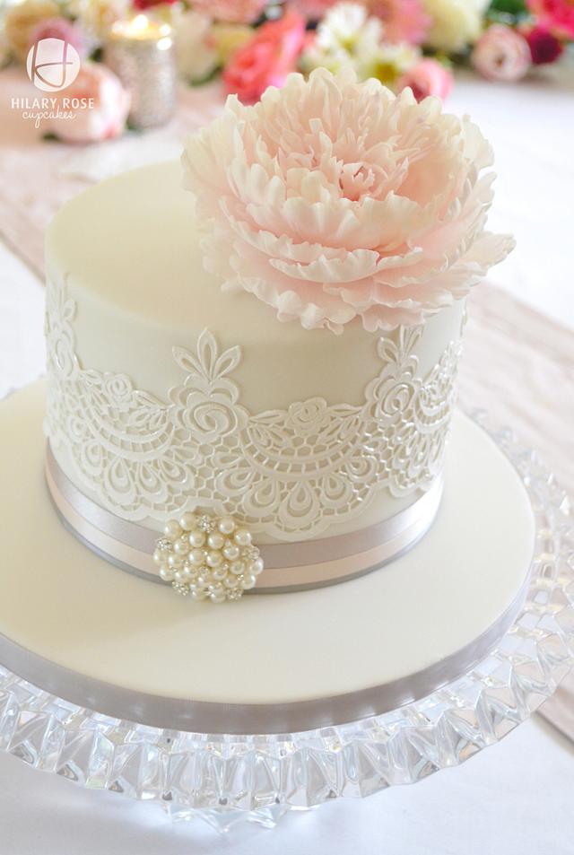 Fringed Peony - Decorated Cake by Hilary Rose Cupcakes - CakesDecor