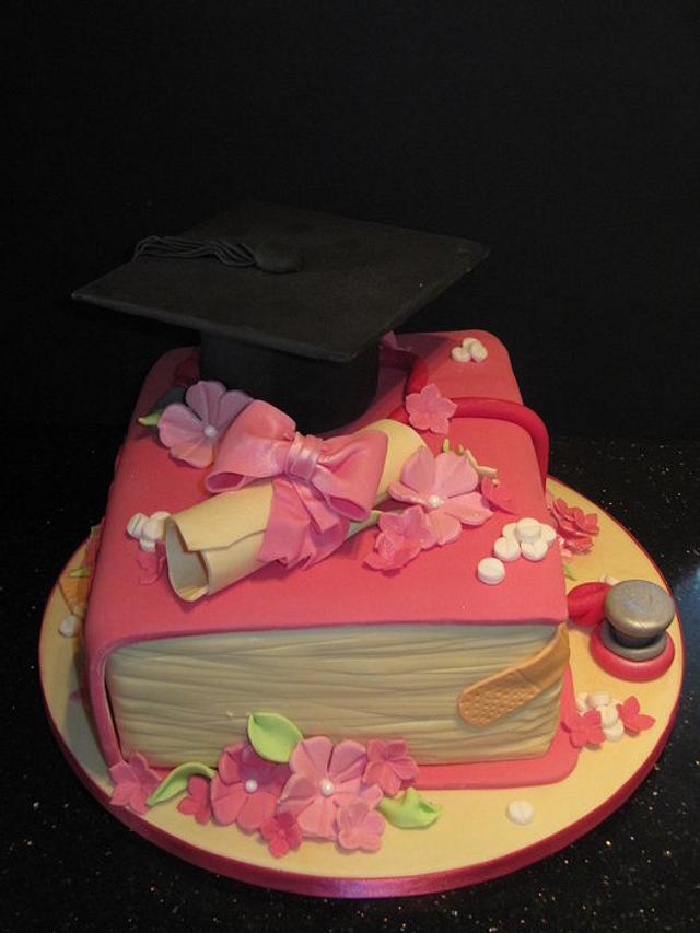 nursing graduation Cake by d and k creative cakes