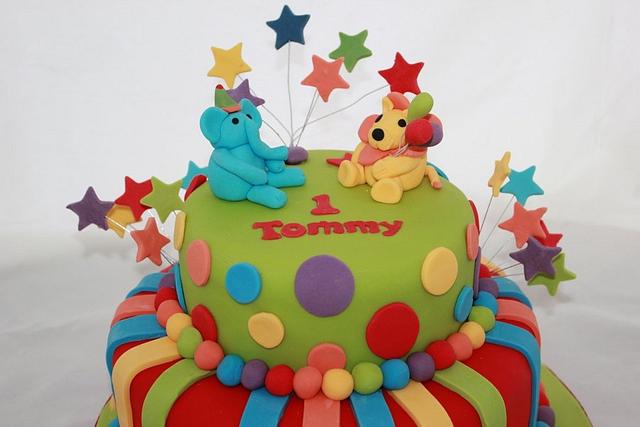Stripes & Spots Birthday Cake