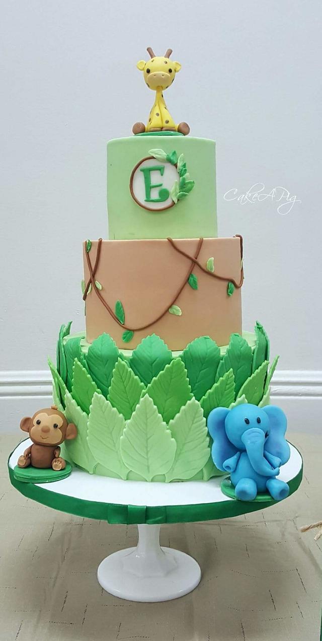 Jungle cake - Decorated Cake by CakeAPig - CakesDecor