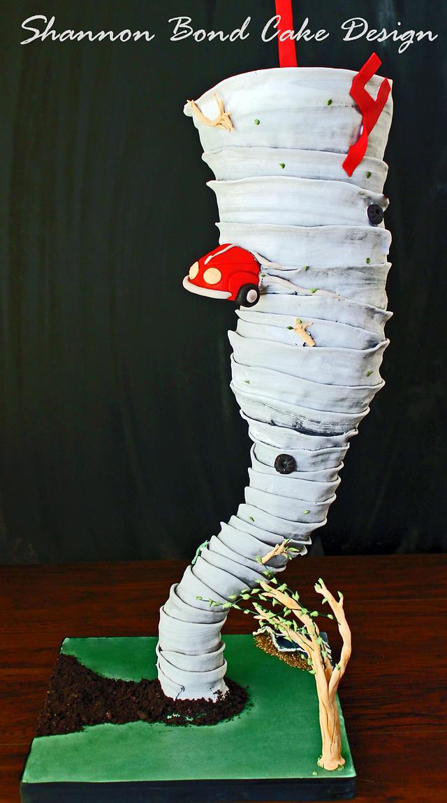 Tornado Birthday Cake - Cake by thecrumbcoat - CakesDecor