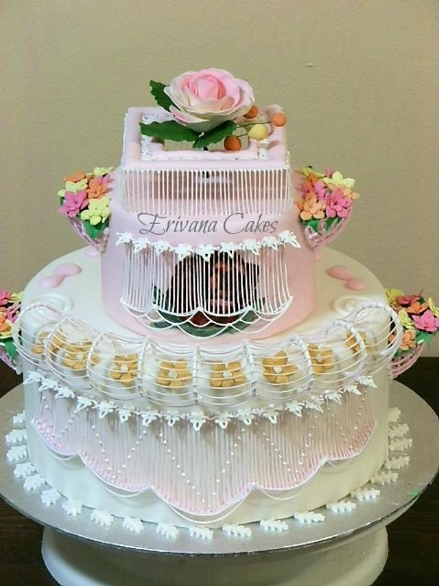 String Work cake - Decorated Cake by erivana - CakesDecor