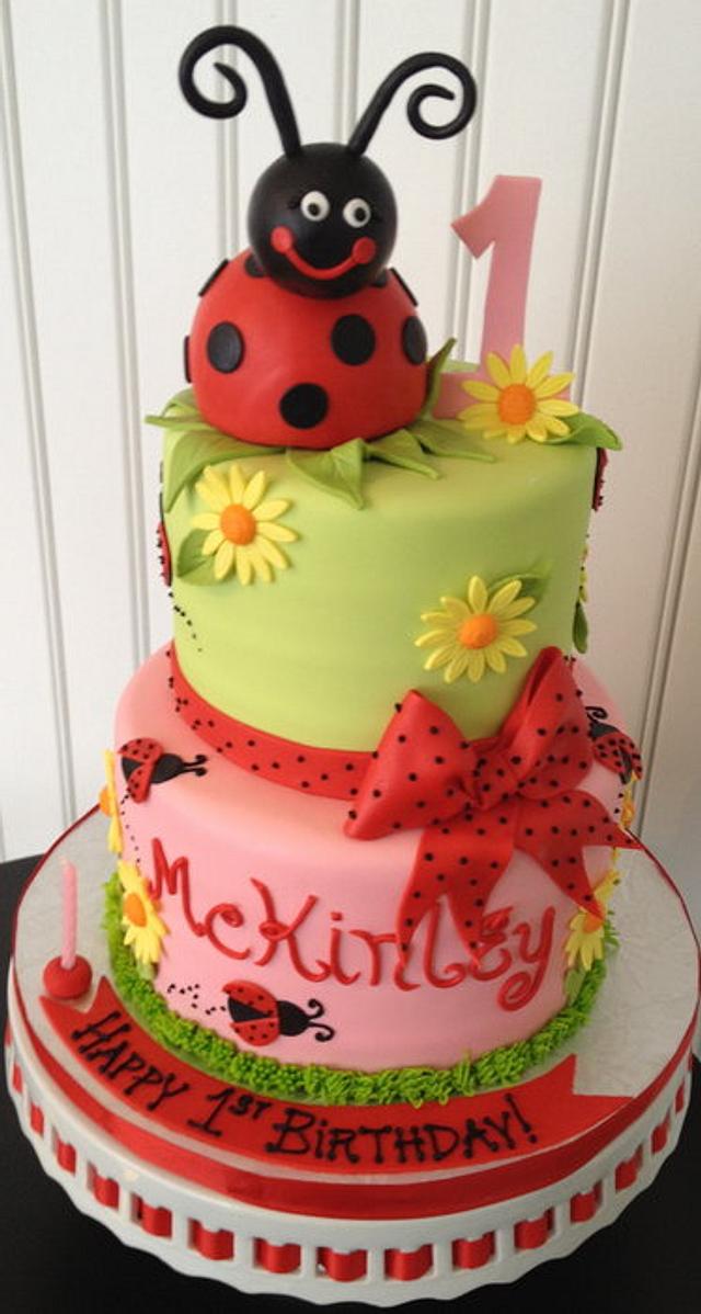 Lady Bug First Birthday Cake - Cake by Bianca - CakesDecor