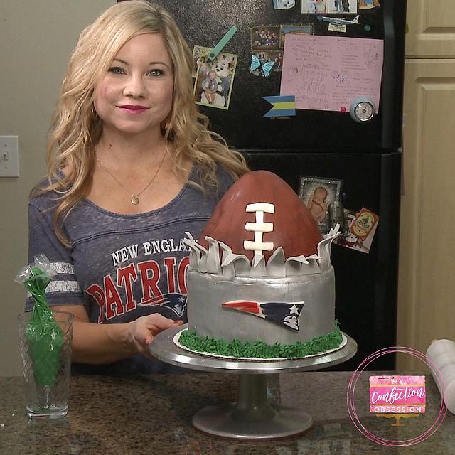 New England Patriots Football Cake 