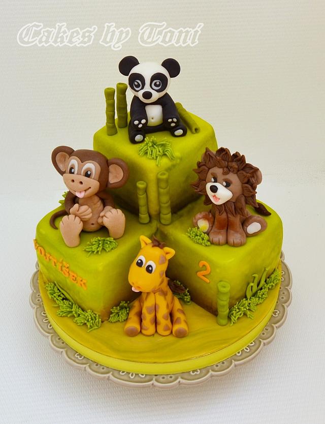 Jungle animals - Decorated Cake by Cakes by Toni - CakesDecor