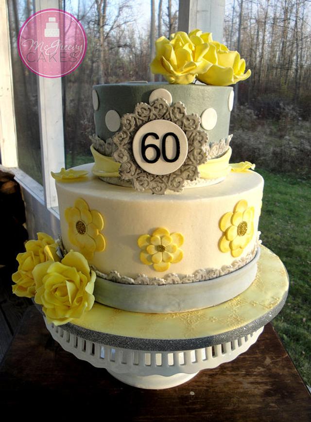 Yellow and Grey- the new color scheme - Cake by Shawna - CakesDecor