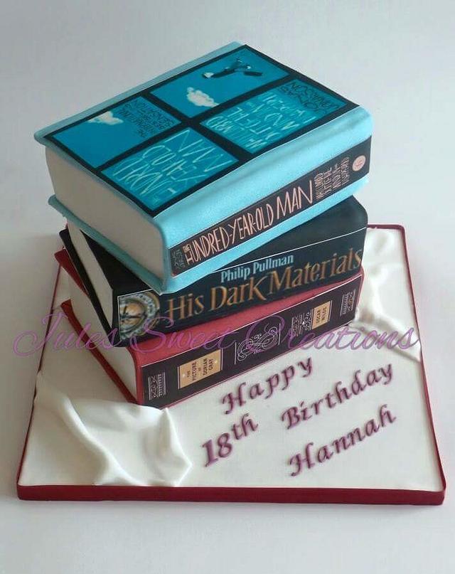 Books theme cake for grandma's birthday - Decorated Cake - CakesDecor
