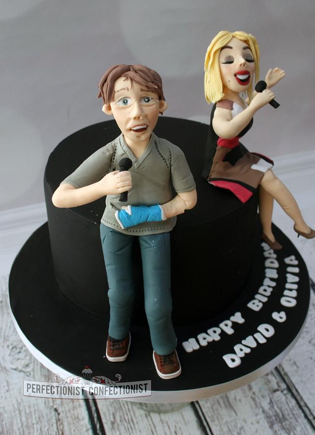 David and Olivia - 40th birthday cake