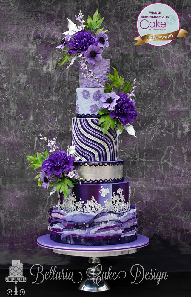 Purple Fantasy - Decorated Cake by Bellaria Cake Design - CakesDecor