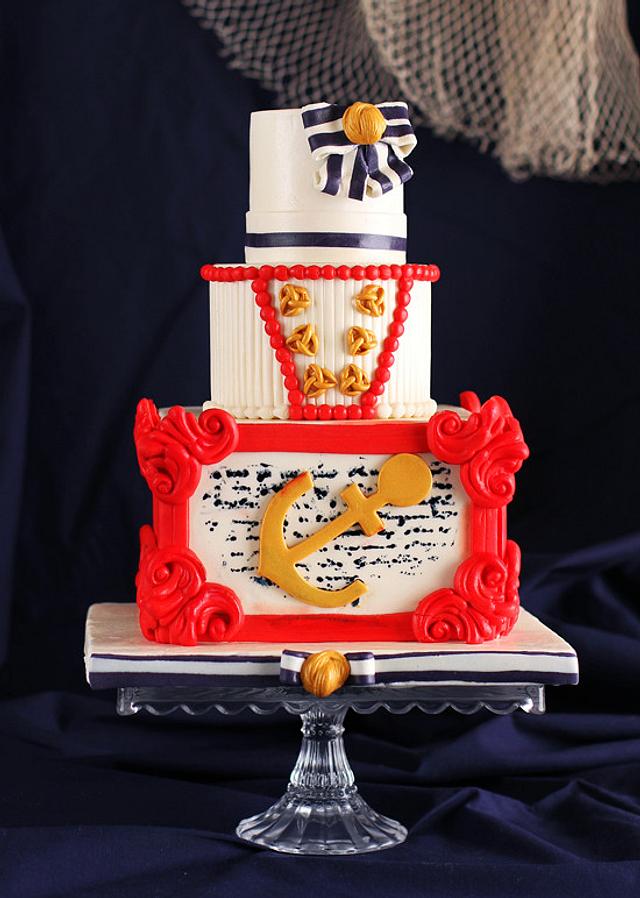 Nautical Cake Decorated Cake By Laura Lopez Cakesdecor 9911