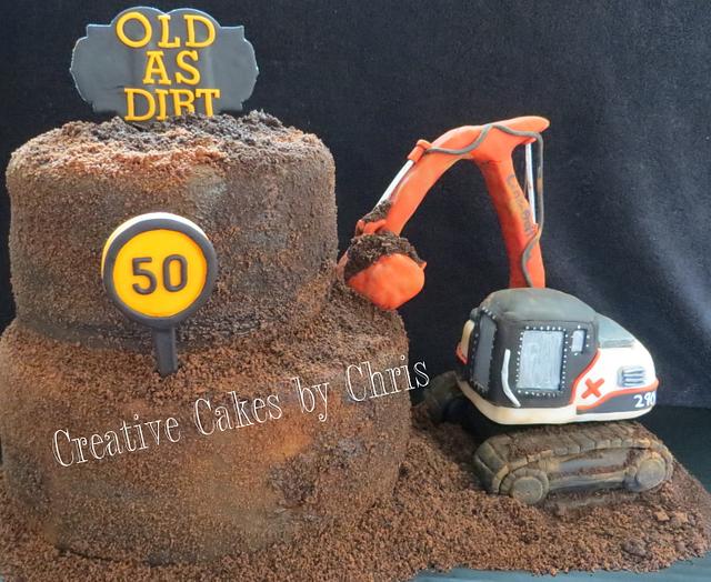 Backhoe Birthday Cake Decorated Cake by Creative Cakes CakesDecor