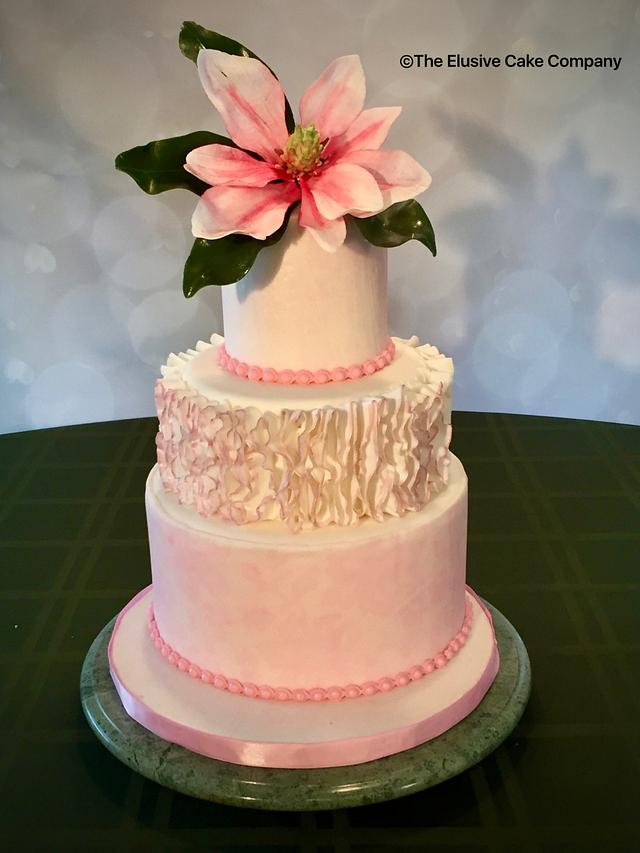 Pink Magnolia Cake Decorated Cake By The Elusive Cake Cakesdecor