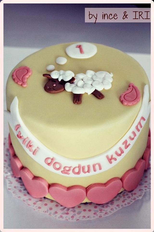 Little sweet Sheep Cake Decorated Cake by IncesBAKERY CakesDecor