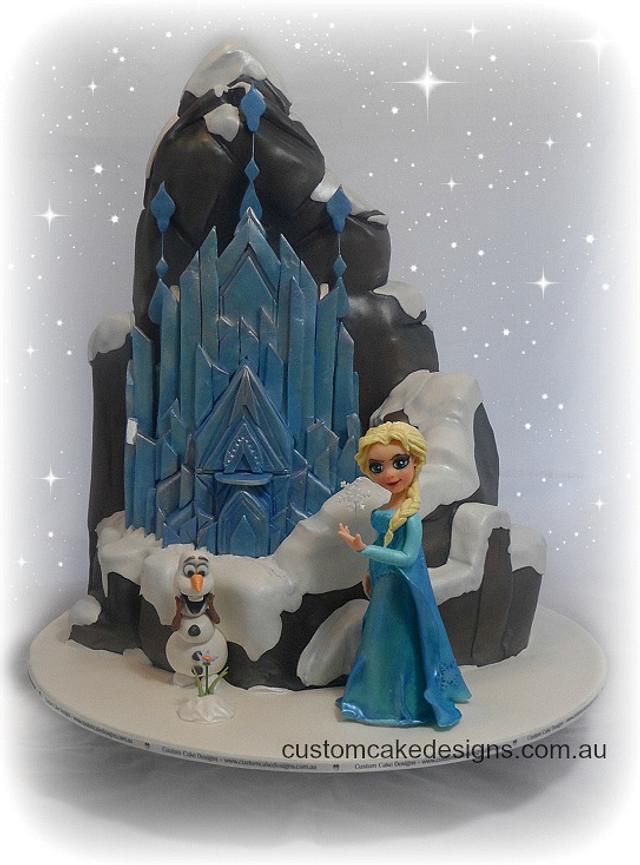 Frozen Elsa Castle Cake - Decorated Cake by Custom Cake - CakesDecor