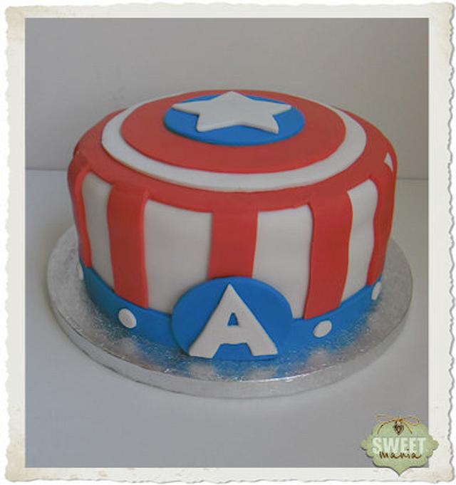 Captain America - Decorated Cake by sweetmania - CakesDecor